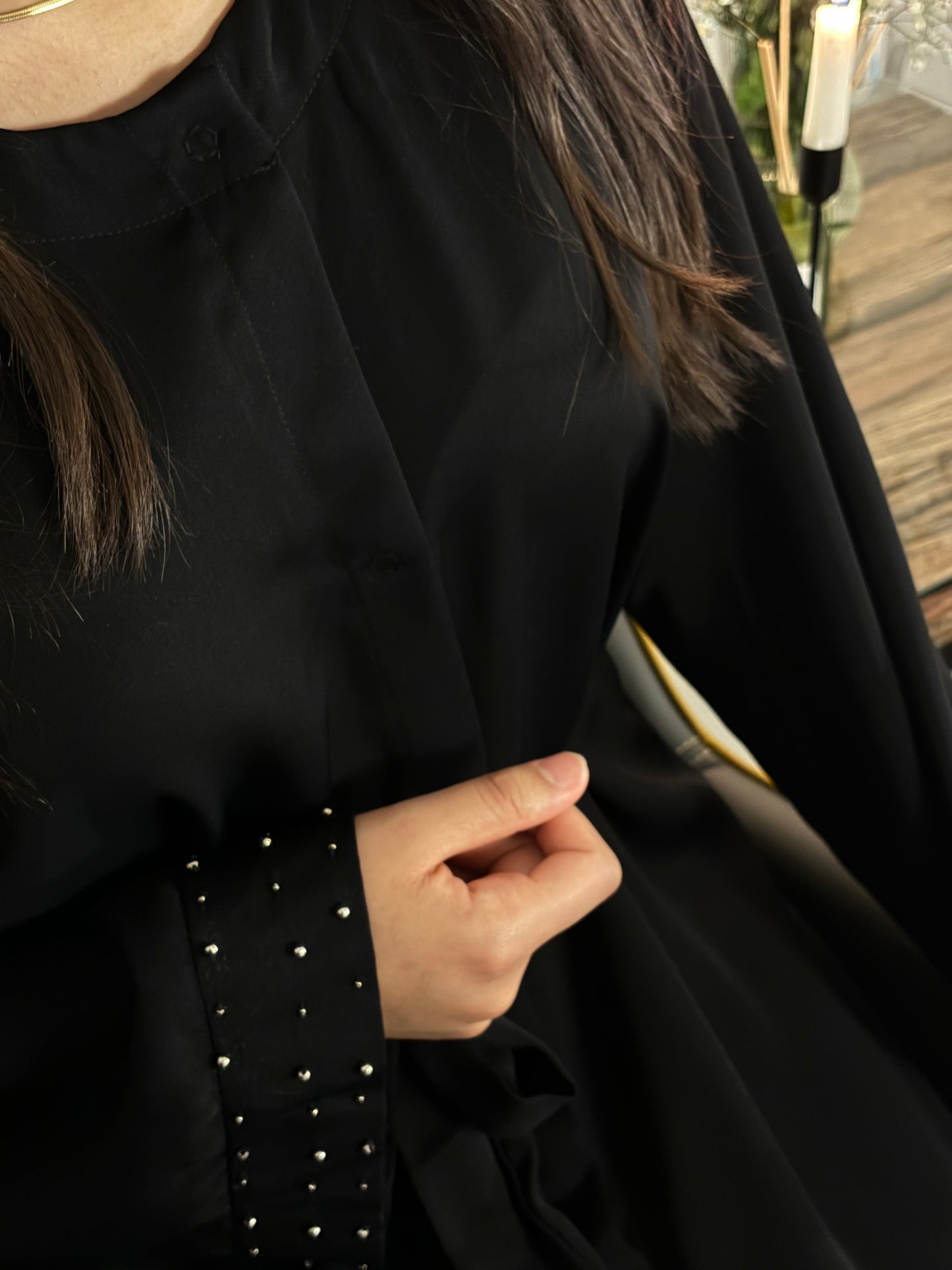 Black Premium Open abaya